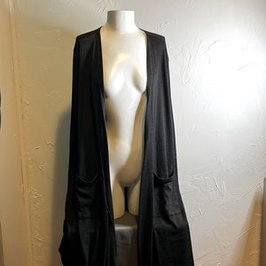 Black Lula Roe 46” long cardigan